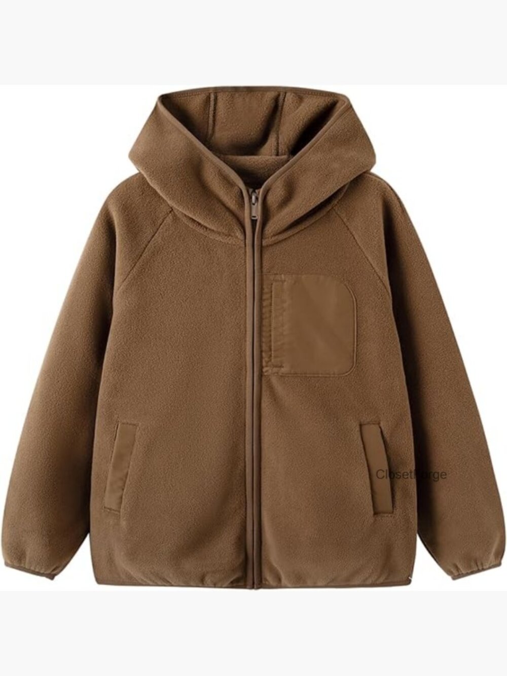 Girls Fleece Jacket with Hood Toddler Winter Zip Up Cold Weather